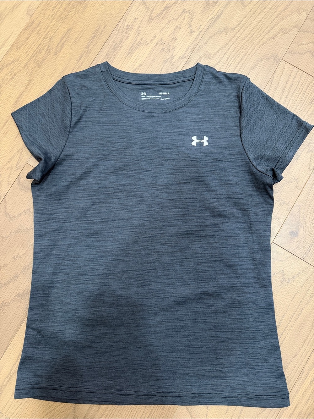 Under Armour Girls Dark Charcoal Short Sleeve Performance Tee